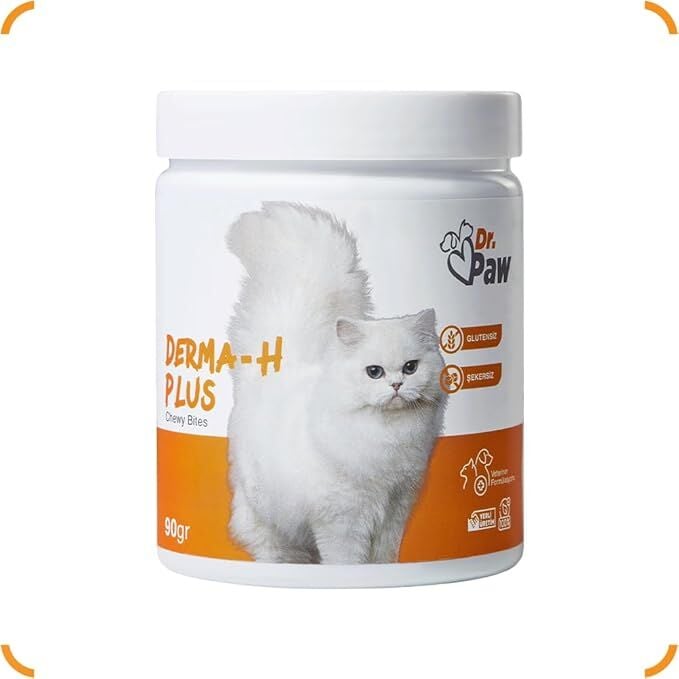 Derma H Plus/Deri ve Tüy Sağlığı Destekleyici Premium Kedi Tableti (60 adet/90gr)
