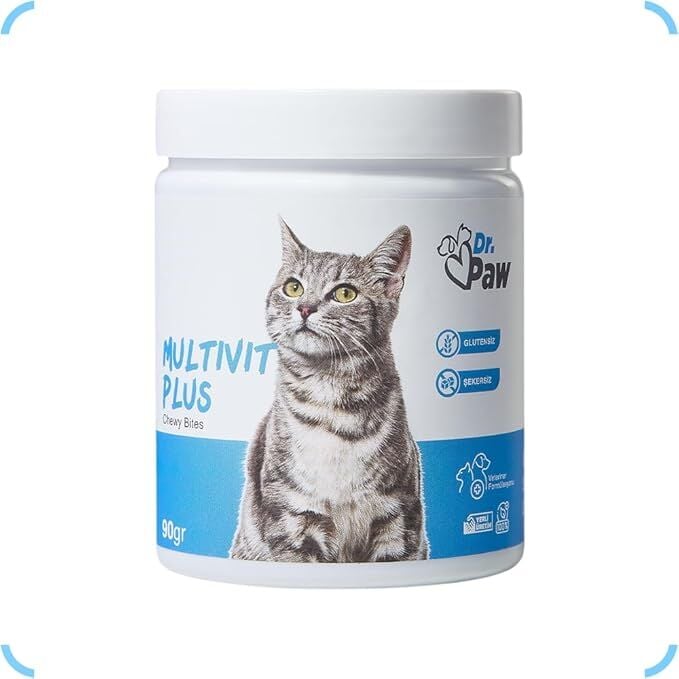 Multivit Plus/Günlük Vitamin İhtiyacı İçin Premium Kedi Tableti (60 adet/90 gr)