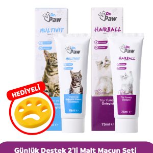 Günlük Destek 2’li Malt Macun Seti (Multivit & Hairball)