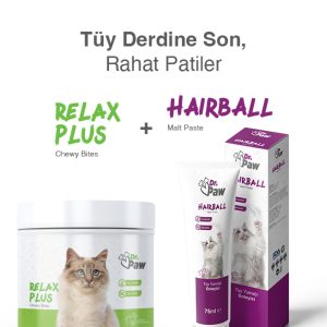 Hairball Malt Paste ve Relax Plus Chewy Bites - Tüy Derdine Son